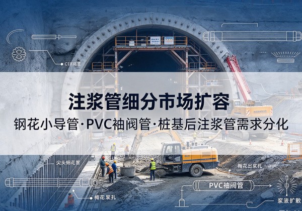 嵩明注浆管细分市场扩容，隧道钢花小导管、PVC 袖阀管、桩基后注浆管需求分化
